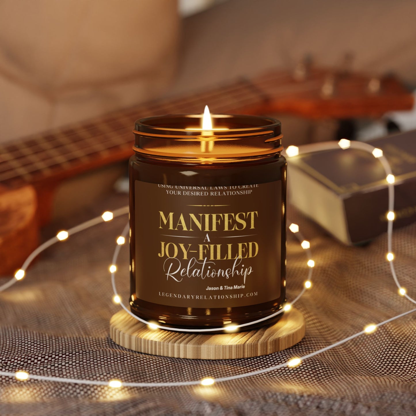 Scented Soy Candle (Multi-Size, Amber Jar)